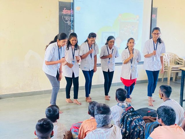 Social Awareness Program at Smt. Gendibai Chopda High School 