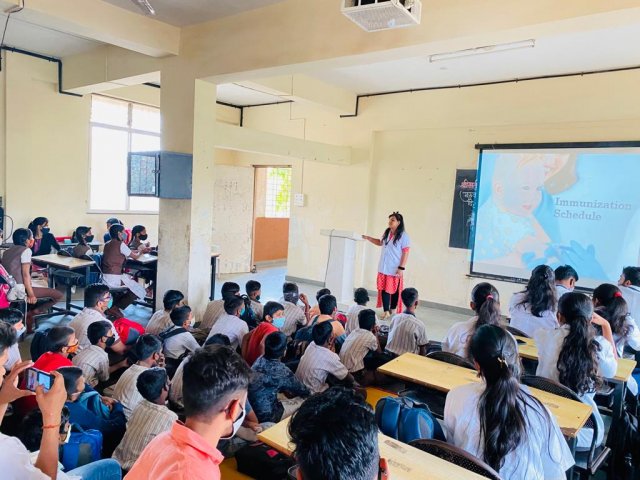 Social Awareness Program at Smt. Gendibai Chopda High School 