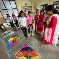 rangoli competition green club activity